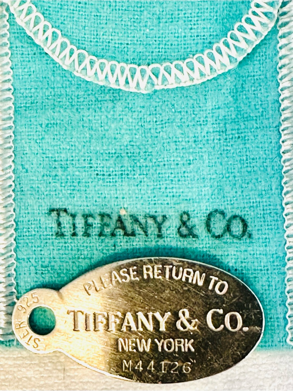 Authentic Tiffany & Co. Return to Tiffany Oval Tag Charm 925 Sterling Silver